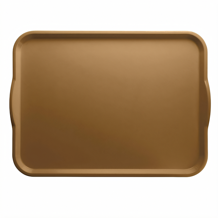 Product image #1 for Cambro Camtray® Rectangular Healthcare Dietary Tray with Handles, 14 x 18 Inches, Fiberglass, Suede Brown