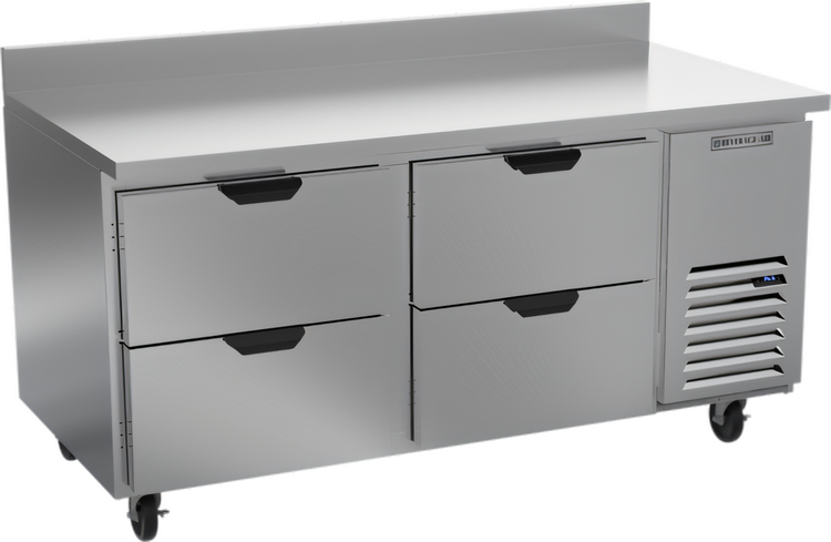 Product image #1 for Beverage-Air 67-Inch Two-Section Worktop Refrigerator with 4 Drawers