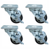 Thumbnail image #1 for BK Resources 3SBR-1PT-PLY-PS4 Shelf Casters & Leveling Feet
