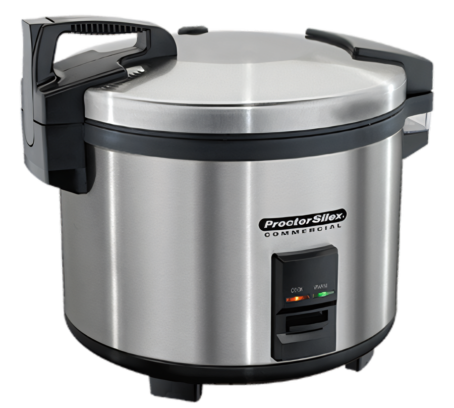 Product image #1 for Proctor-Silex Commercial Countertop Electric Rice Cooker/Warmer, 60-Cup Cooked Capacity, Stainless Steel, 220-240V
