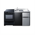 Thumbnail image #1 for Summit Appliance 63 Inch All-In-One Kitchenette with Smooth-Top Electric Range, Refrigerator-Freezer, Sink, and Storage Cabinet