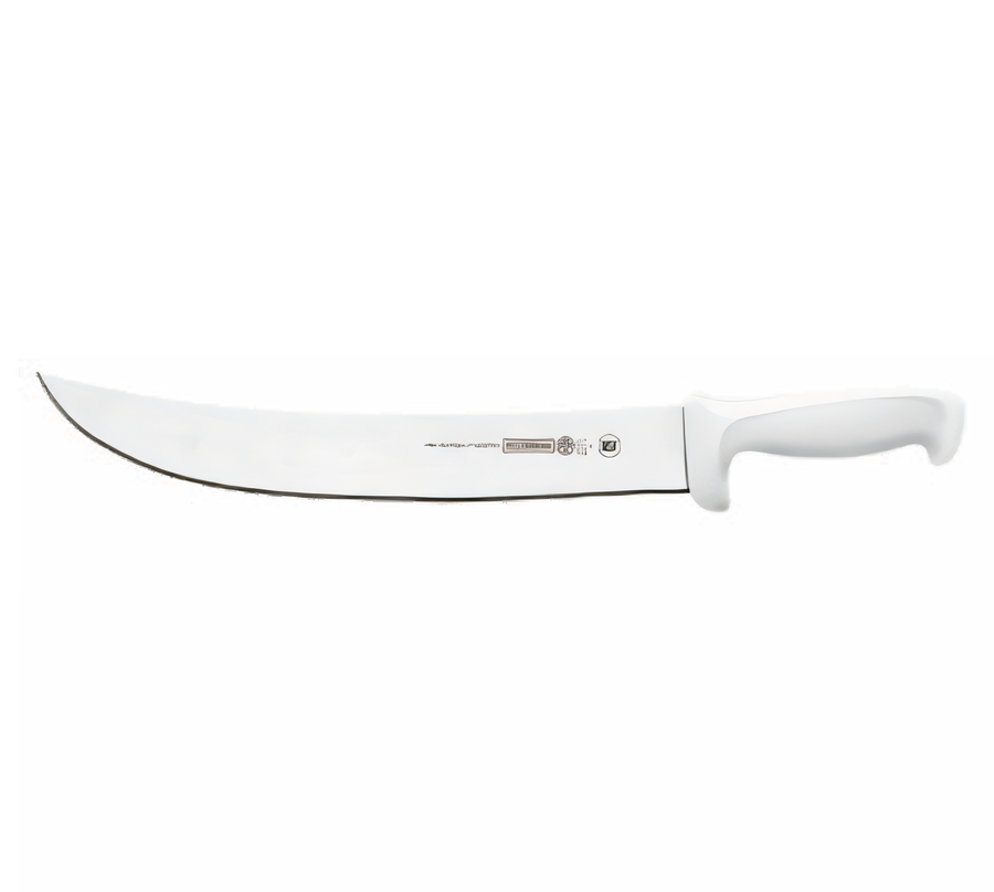 Product image #1 for Mundial 12-Inch Stamped Cimeter Knife with High-Carbon No-Stain Blade and White Polypropylene Handle