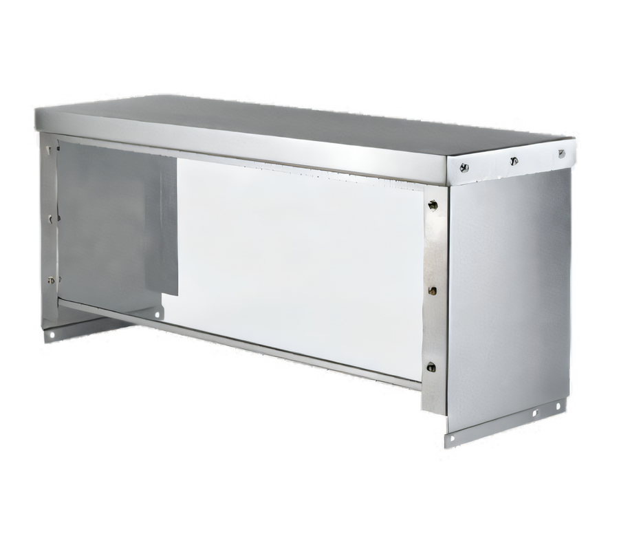 Product image #1 for Klinger's Trading KSS4 4-Pan Serving Guard with 62-Inch Lexan Horizontal Panel and Stainless Steel Frame
