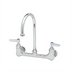 Thumbnail image #1 for T&S Brass B-0331-CR Low-Lead Wall Mount Mixing Faucet with 8-Inch Adjustable Centers and 6-Inch Swivel Gooseneck