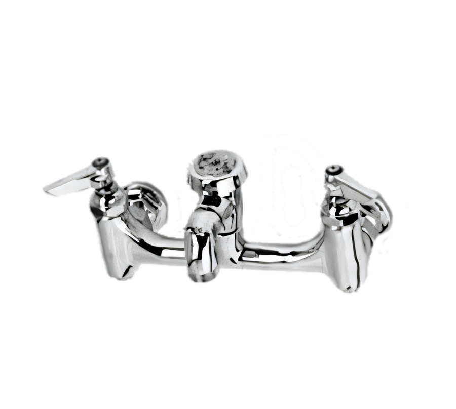 Product image #1 for T&S Brass Wall-Mount Service Sink Faucet with Vacuum Breaker Nozzle and Pail Hook, 8-Inch Centers