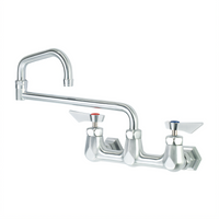 Krowne Diamond Series 8-Inch Center Wall-Mounted Faucet with 18-Inch Jointed Spout