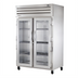 Thumbnail image #1 for True SPEC SERIES Two-Section Reach-In Refrigerator with Locking Glass Doors, Stainless Steel, Top-Mounted Self-Contained Refrigeration