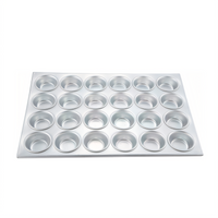 Winco 24-Cup Aluminum Rectangular Muffin Pan, 3 oz. Cups