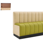 Thumbnail image #1 for ATSMFG ATS AT&S-ASWB-R36-6CH GR6 Ruth Wall Booth, 36" high, 6-channel back and seat back, channel deep seat, upholstered, heavy duty hardwood frame