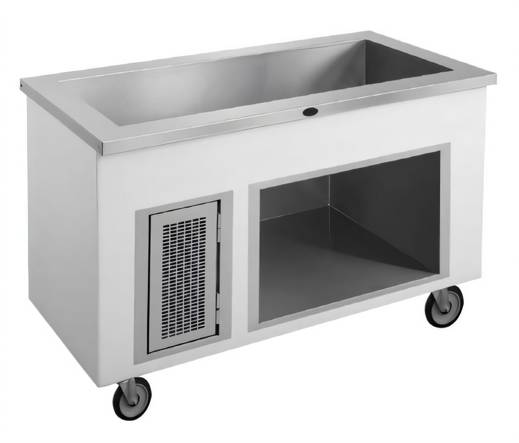 Product image #1 for Randell Ice-Cooled Cold Pan Serving Station, 72-Inch, 5-Pan, Mobile, Enclosed Base