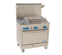 Comstock-Castle F330-24 36-Inch Commercial Gas Range with 24-Inch Griddle and Standard Oven