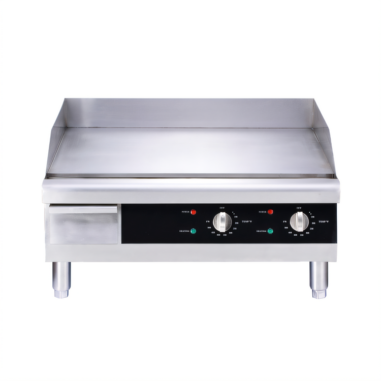 Product image #1 for Omcan 24-Inch Countertop Stainless Steel Electric Griddle with Smooth Steel Plate, 3560W, 220V