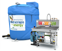 Grind2Energy Fully Insulated Food Waste Recycling System with 10 HP Grinder