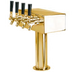 Thumbnail image #1 for Micro Matic T-Style Air-Cooled Countertop Draft Beer Tower with 4 Brass Faucets, PVD Brass Finish