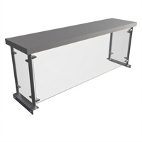 BK Resources SG-FCS-48 Single-Sided Sneeze Guard Overshelf for Steam Tables, 48 Inch Wide, Stainless Steel