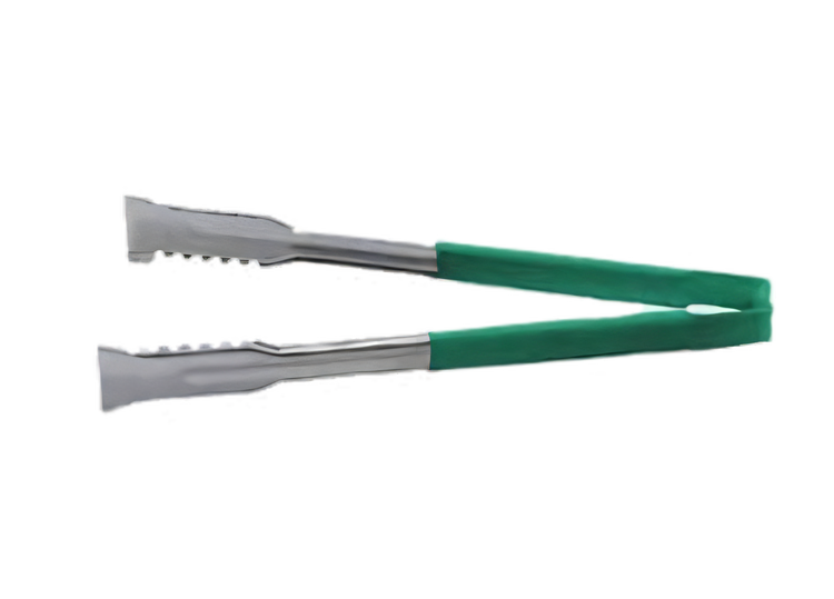 Product image #1 for Vollrath VersaGrip 9-1/2 Inch Springless Stainless Steel Tongs with Green Kool-Touch Handle