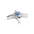 Thumbnail image #1 for T&S Brass 175FC Faucet Handle, Cross, Chrome-Plated, Cold Index, 11/16" H x 2-5/8" W