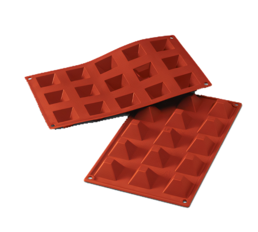 Product image #1 for Silikomart Pyramid Silicone Baking Mold, 15 Cavities