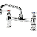 Thumbnail image #1 for Krowne Royal Series 15-806L 8-Inch Center Raised Deck-Mount Faucet with 6-Inch Swing Spout, Ceramic Valves, Low Lead