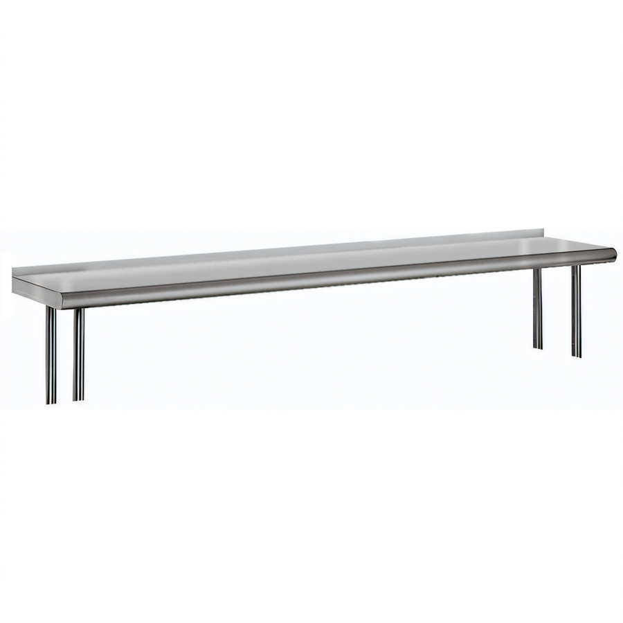 Product image #1 for Advance Tabco Table-Mounted Single Deck Overshelf, 60 x 12 Inch, 1 Inch Rear Turn-Up