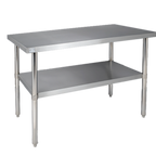 Thumbnail image #1 for Klinger's Trading 16GA-AST3072 72" x 30" Stainless Steel Work Table, 16-Gauge 430 Top, Flat Top, Open Base with Undershelf