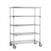 Thumbnail image #1 for Metro Super Erecta 5-Tier Wire Stem Caster Cart, 48 x 24 x 68 Inches, Chrome Plated