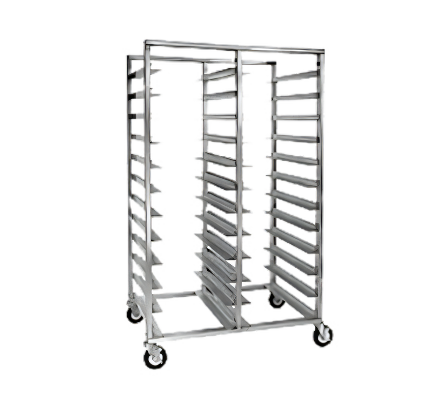 Product image #1 for Cres Cor End-Load Double Compartment Mobile Tray Rack, Open Frame Aluminum, 48-Tray Capacity