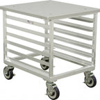 Thumbnail image #1 for DoughXpress TXC-3 Stainless Steel Tortilla Press Storage Cart with 4 Casters and 6 Storage Racks