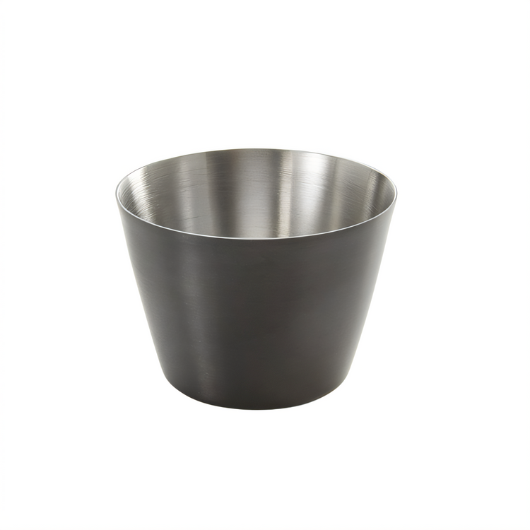 Product image #1 for American Metalcraft Black Round Satin Stainless Steel Sauce Cup, 2.5 oz