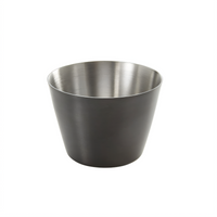 American Metalcraft Black Round Satin Stainless Steel Sauce Cup, 2.5 oz