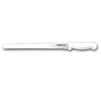 Advantage Series 12-Inch Serrated Slicer Knife with White Polypropylene Handle