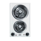 Thumbnail image #1 for Summit Commercial CCE211WH Commercial 12-Inch Built-In 2-Burner Electric Radiant Cooktop, White Porcelain, Coil Elements, Dial Controls