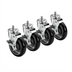 Thumbnail image #1 for Krowne Royal Series 5 Inch Swivel Threaded Stem Caster with Brake, 3/4 Inch-10 x 1 Inch Stem, Set of 4