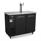 Thumbnail image #1 for Kelvinator Commercial KCHBBD2D1T 49-Inch Two-Door Draft Beer Cooler with Double-Faucet Tower, 12.5 Cu. Ft.