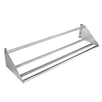 Thumbnail image #1 for Serv-Ware SRT42-CWP 42-Inch Wall-Mounted Tubular Slant Rack, 16-Gauge 430 Stainless Steel, 18-Inch Deep