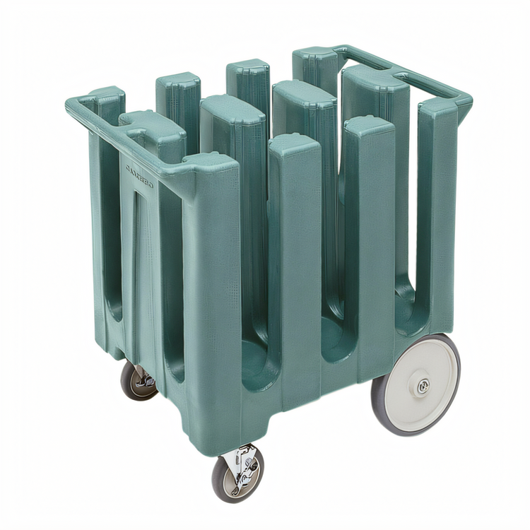 Product image #2 for Cambro DC700401 6-Column Dish Caddy Cart for 7-Inch Plates, Slate Blue