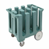 Thumbnail image #2 for Cambro DC700401 6-Column Dish Caddy Cart for 7-Inch Plates, Slate Blue