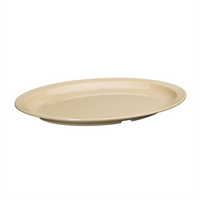 Winco Classic Melamine Oval Platter with Narrow Rim, 13-1/8 x 9-1/2 Inch, Tan