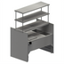 Thumbnail image #1 for BK Resources Underbar Pass-Thru Ice Bin/Cocktail Station with Overshelves, 10-Circuit Cold Plate, 54 x 35 x 73 Inches