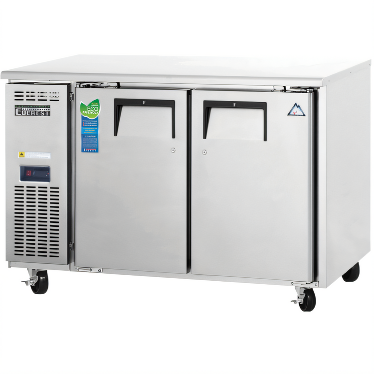 Product image #1 for Everest Refrigeration ETF2-24 Two-Section Undercounter/Worktop Freezer, 47-1/2 Inch Wide, 9.0 Cu. Ft., Stainless Steel Worktop, 115V
