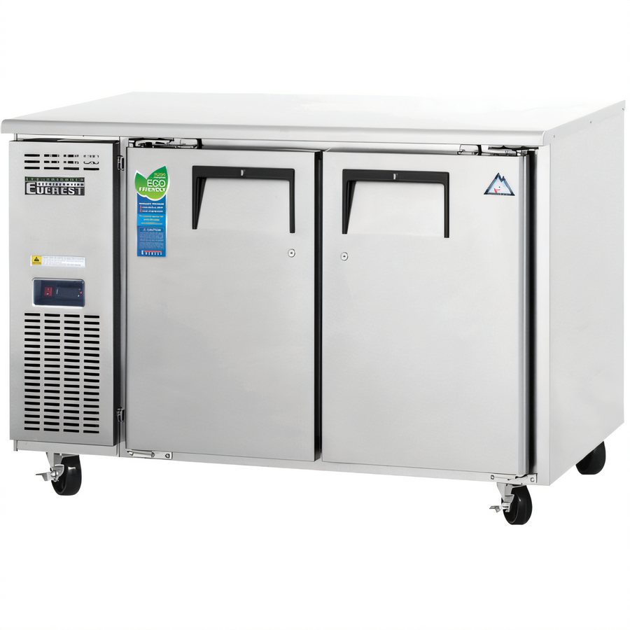 Product image #1 for Everest Refrigeration ETF2-24 Two-Section Undercounter/Worktop Freezer, 47-1/2 Inch Wide, 9.0 Cu. Ft., Stainless Steel Worktop, 115V