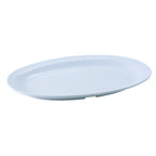 Thumbnail image #2 for Winco MMPO-118W Oval Melamine Platter, White, 11-1/2" x 8", Narrow Rim Case of 2