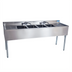 Thumbnail image #1 for BK Resources Slim-Line 4-Compartment Underbar Sink with Dual Drainboards and Faucets, 72 Inch Wide