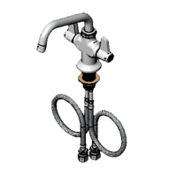 equip 5F-2SLX06 Deck-Mount Single-Hole Mixing Faucet — 6 1/8 Inch Swing Nozzle, Polished Chrome-Plated Brass