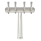 Thumbnail image #1 for Micro Matic USA Havana HAVANA4-C 1-Column Countertop Glycol-Cooled Draft Beer Tower, 4 Faucets, Chrome Finish