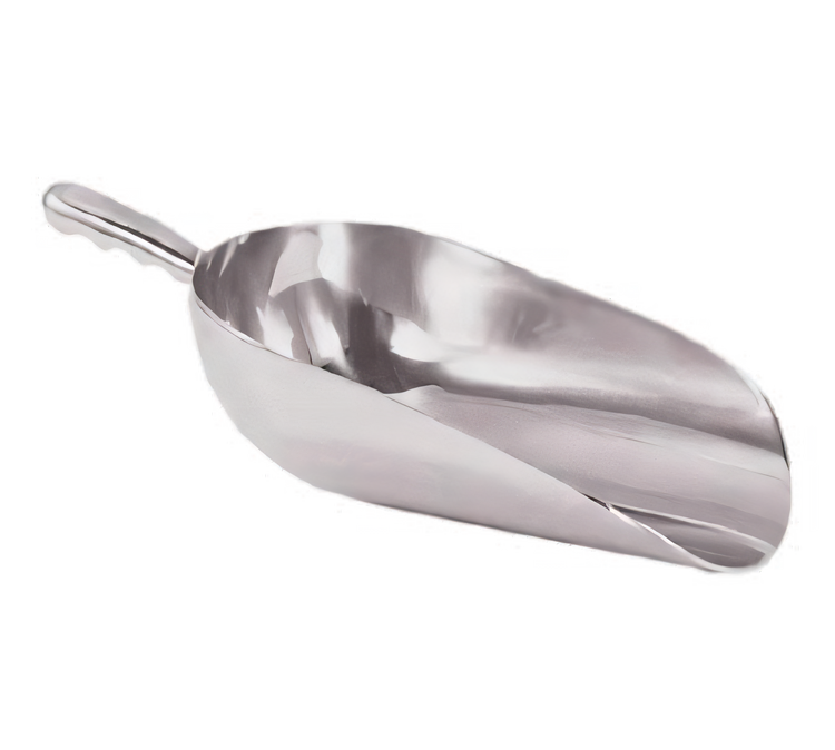 Product image #1 for Admiral Craft 85 oz Cast Aluminum Utility Scoop with Contoured Handle, Round Bottom, Mirror Finish
