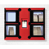 Hatco Flav-R 2-Go Built-In Heated Food Locker System with 4 Lockers, 12-Inch Deep