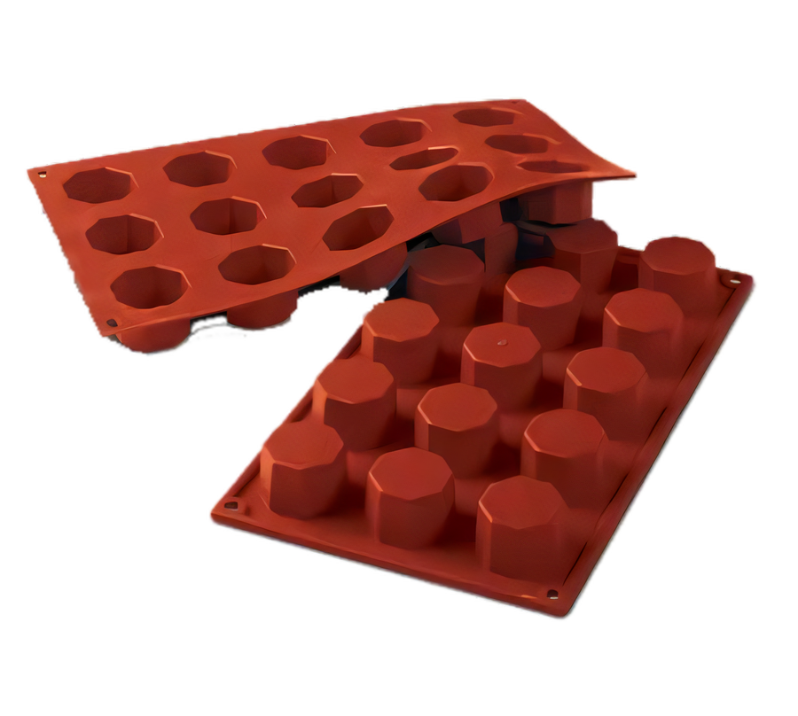 Product image #1 for Silikomart Siloconflex Octagon Silicone Baking Mold, 15-Cavity