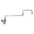 Thumbnail image #1 for T&S Brass Wall-Mounted Single-Temperature Pantry Faucet with 18-Inch Double-Joint Swing Nozzle