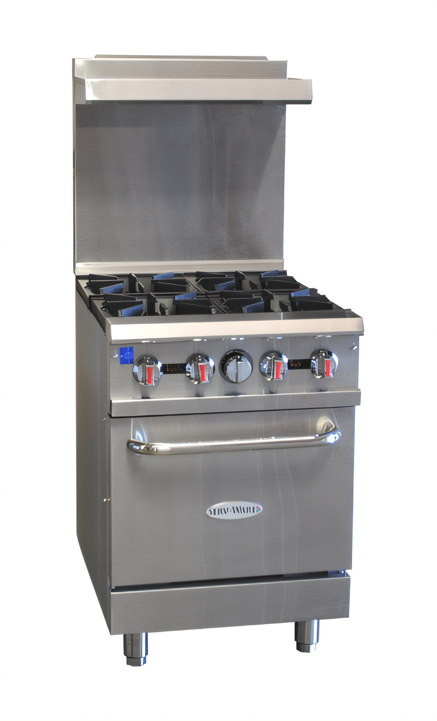 Product image #1 for Serv-Ware 24-Inch Commercial Gas Range with 4 Open Burners and Standard Oven
